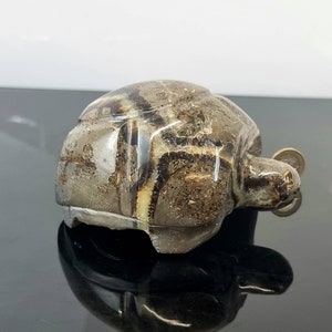 3) Septarian Turtle Crystal Carving