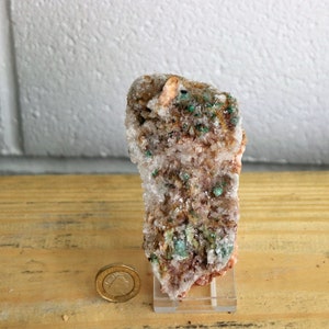26) ROSASITE Crystal On Dolomite Matrix Morocco