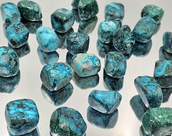 Large chrysocolla malachite azurite  crystal tumblestones