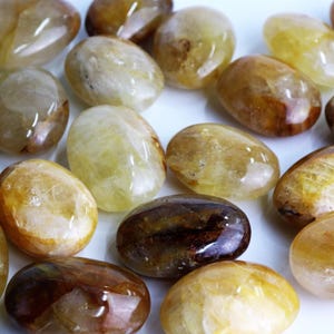 Large Golden healer quartz  crystal palmstone