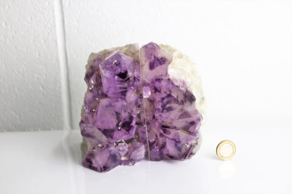 AMB15 Large Amethyst Crystal Bookends - Etsy Canada