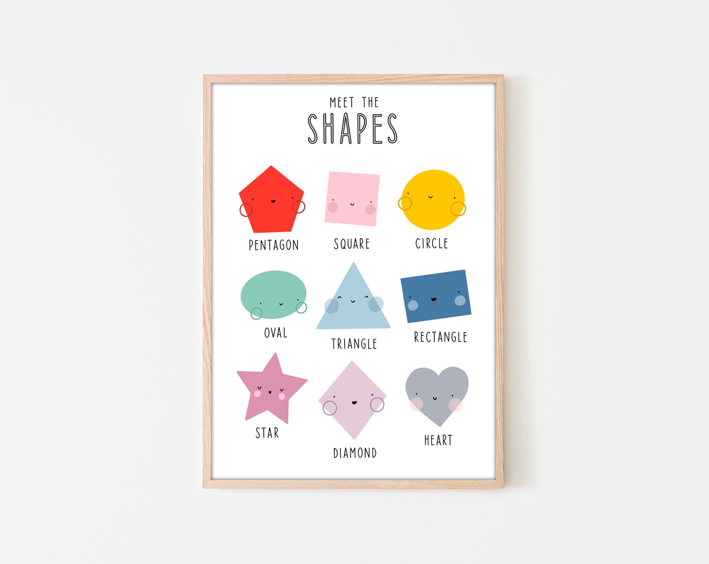 Shapes Poster Shapes Wall Art Shapes Print Educational -  Portugal