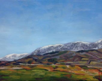 Old mountain 2 original oil painting