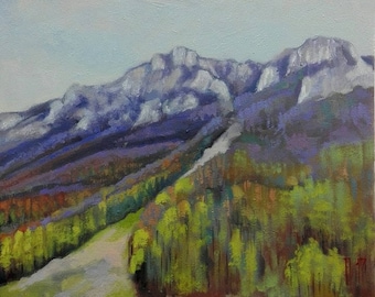 Old mountain 4 original oil painting