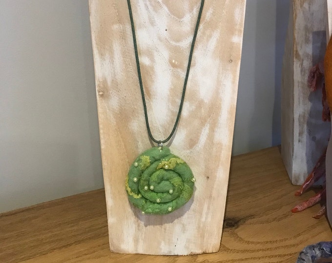 Felted pendant jewellery