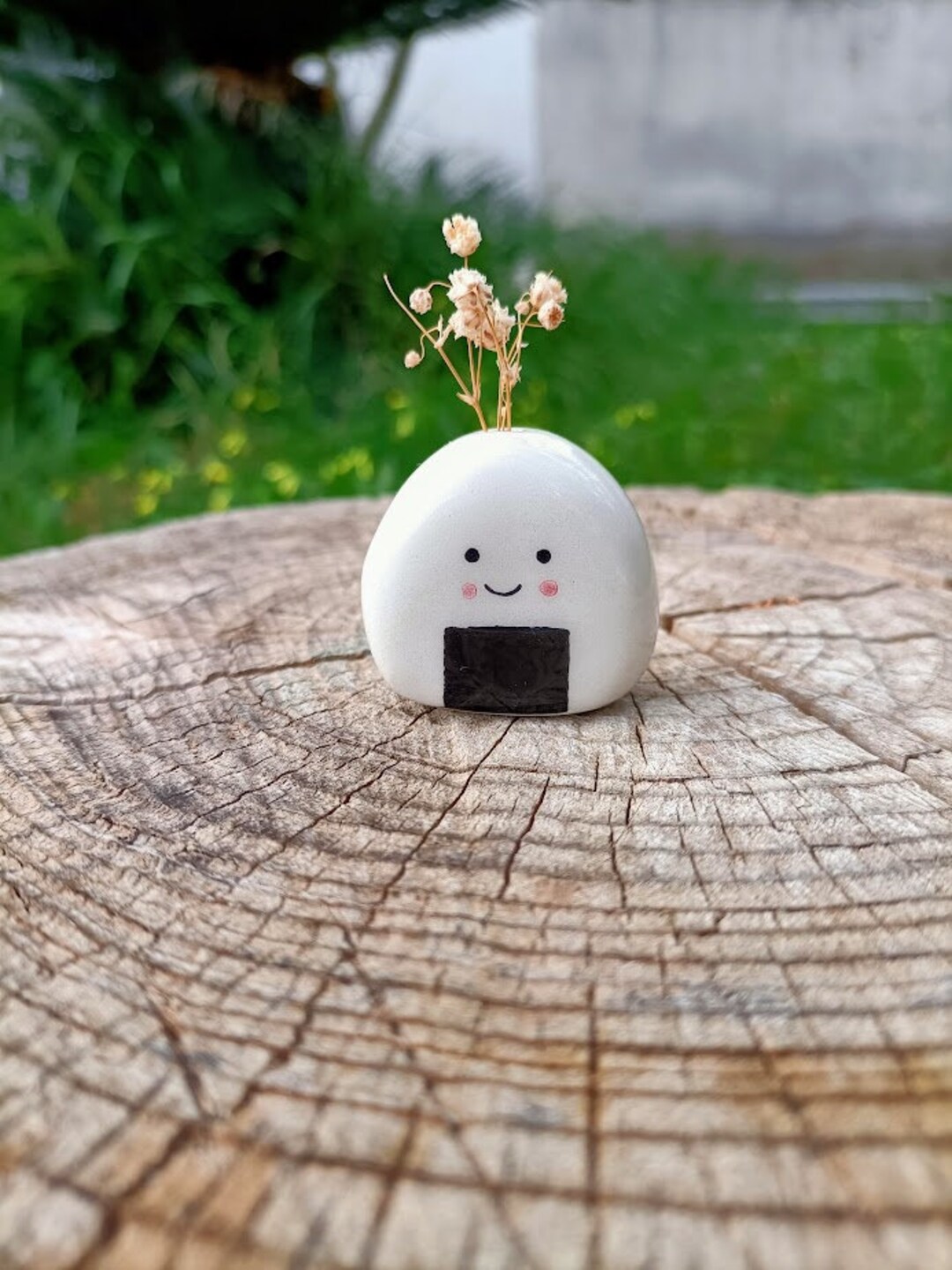Mini Onigiri Bud Vase Set (1/3/5 PCS) – Handmade Ceramic Japanese Rice Ball Vases main image 0