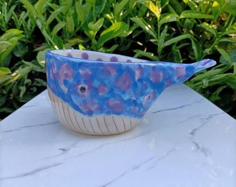 Whale Shaped Ceramic Vase, Animal Vase, Succulent Plant Vase, Craft Gift, Planter