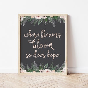 Spring Decor Print | Floral Wall Decor | Wall Art | Home Printable | Living Room Decor