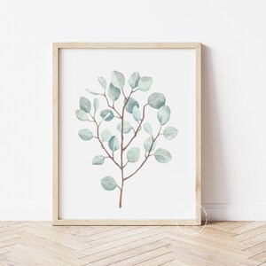 Eukalyptus-Druck | Schöne Aquarell Pflanze Druck | Bauernhaus Wandkunst | Home Decor Druck | Botanische | Natur | Pflanzen