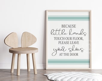 Entryway Decor Print | Remove Shoes | Shoe-Free Home | Take your Shoes Off | Printable Art | Printable Decor | Wall Art | Mint Wall Decor