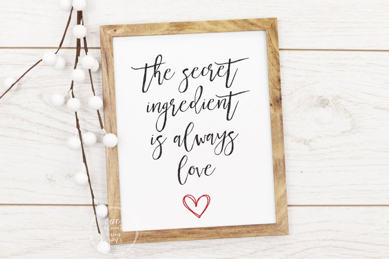 Kitchen Wall Decor | Home Decor Printable | Secret Ingredient | Kitchen Wall Art | Cooking Art image 4