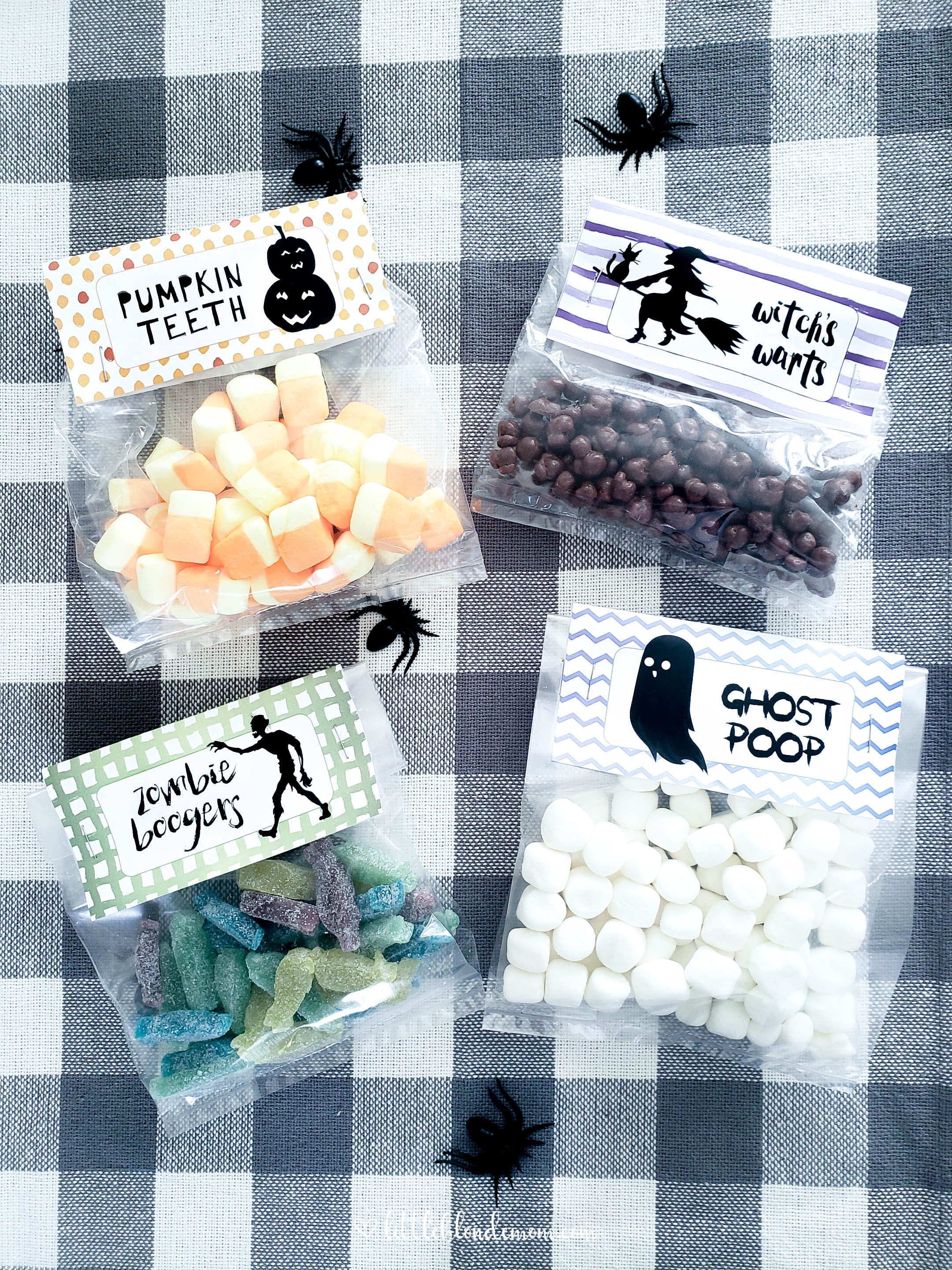 Halloween Treat Toppers Printable Set of 4 Funny | Etsy