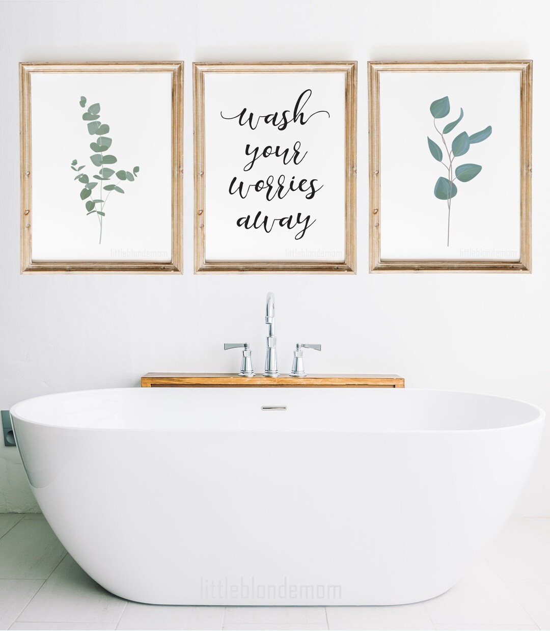 Wallpaper murals Bathroom tools set graphic elements in flat