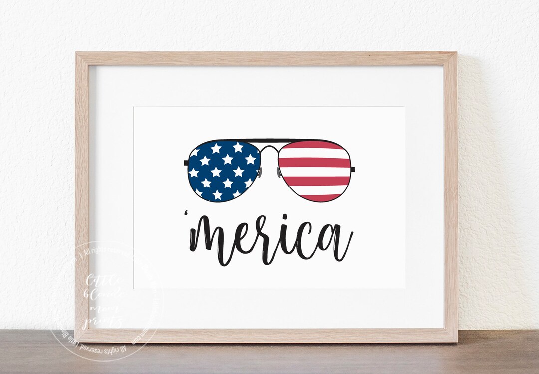 Patriotic Decor Printable 4th of July Memorial Day - Etsy