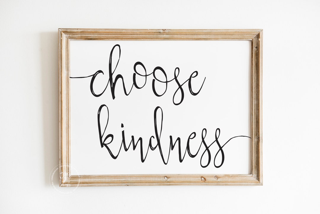 Choose Kindness Wall Decor Large Wall Art Living Room Decor Farmhouse