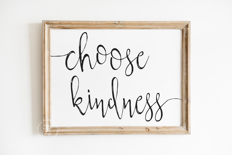 Choose Kindness Wall Decor Large Wall Art Living Room Etsy