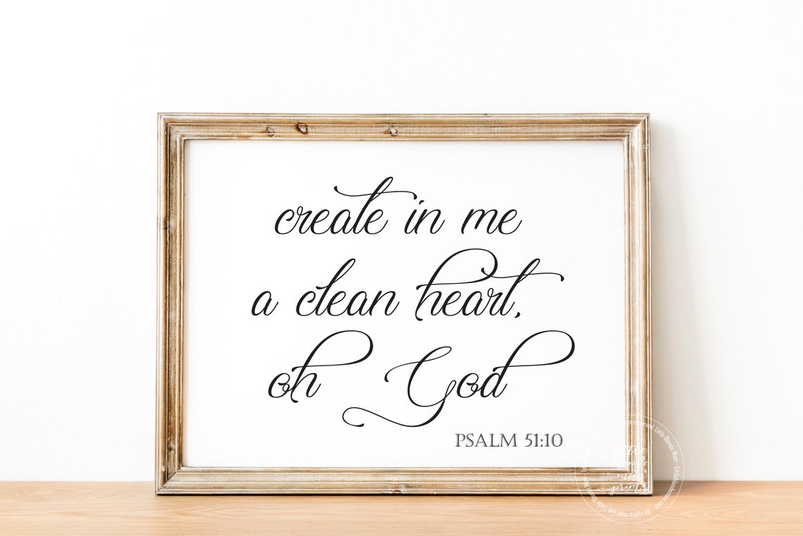 Bathroom Wall Art Bible Verse Scripture Christian Decor Etsy