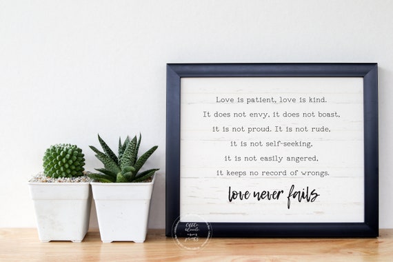 Love Never Fails Print
