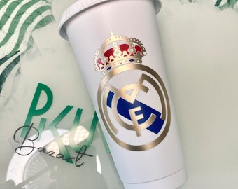Real Madrid FC Personalized Custom Engraved Tumbler Cup YETI 20oz or 30oz  Tumbler Gift Idea Business Unique 143 