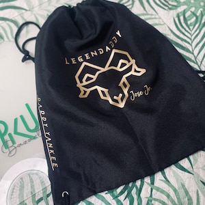 Legendaddy bagpack, daddy yankee bag shoulder bag, Black and gold bag