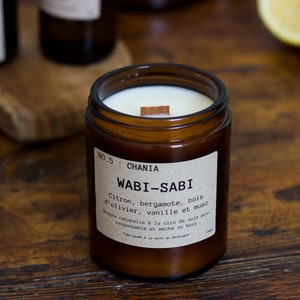 Natural candle with soy wax NO.5: Chania by Wabi-Sabi