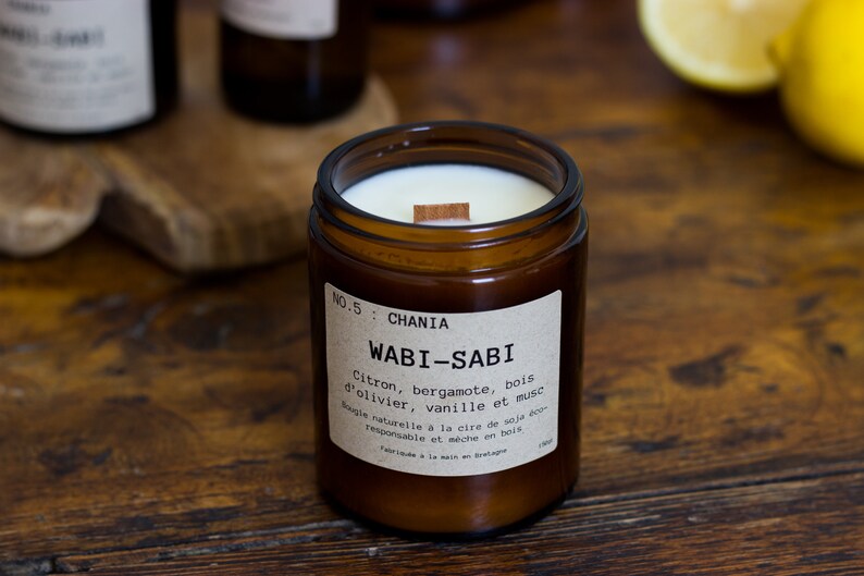 Natural candle with soy wax NO.5: Chania by Wabi-Sabi image 1