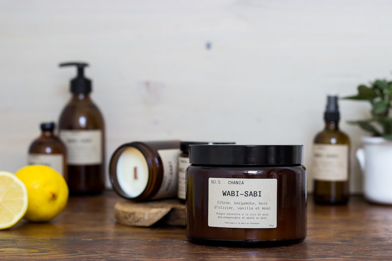 Natural candle with soy wax NO.5: Chania by Wabi-Sabi image 3