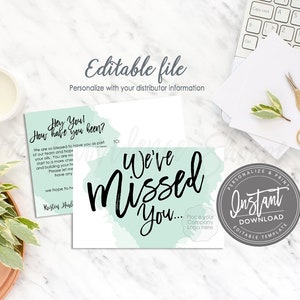 Cartão postal de acompanhamento de óleo essencial, acompanhamento de marketing de rede, negócio personalizado para impressão, EDITÁVEL, download instantâneo