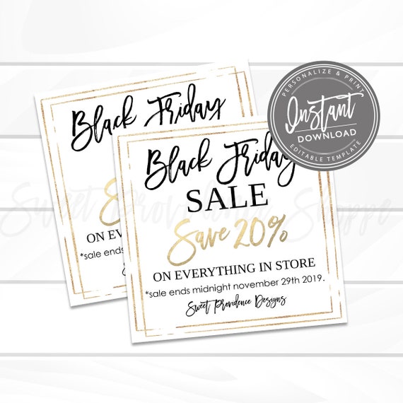 Editable Black Friday Instagram, Sale Ad Template, Instagram Post, Instagram Post, Facebook Ad, Social Media Post, DIY Instagram Ad- Instant