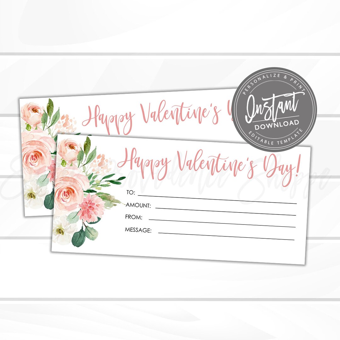VALENTINE'S DAY Gift Certificate, Printable Gift Coupon Mom, Idea for ...