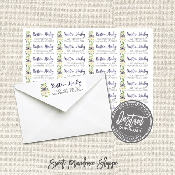 Diy Address Labels Etsy