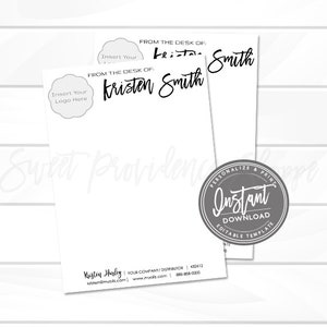Plantilla de membrete editable, membrete de distribuidor editable, membrete de proveedor, materiales de marketing imprimibles, descarga instantánea