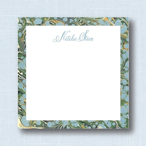 Personalized Note Pad, Custom Note Pad, Slab Pad, Square Note Pad, Marble