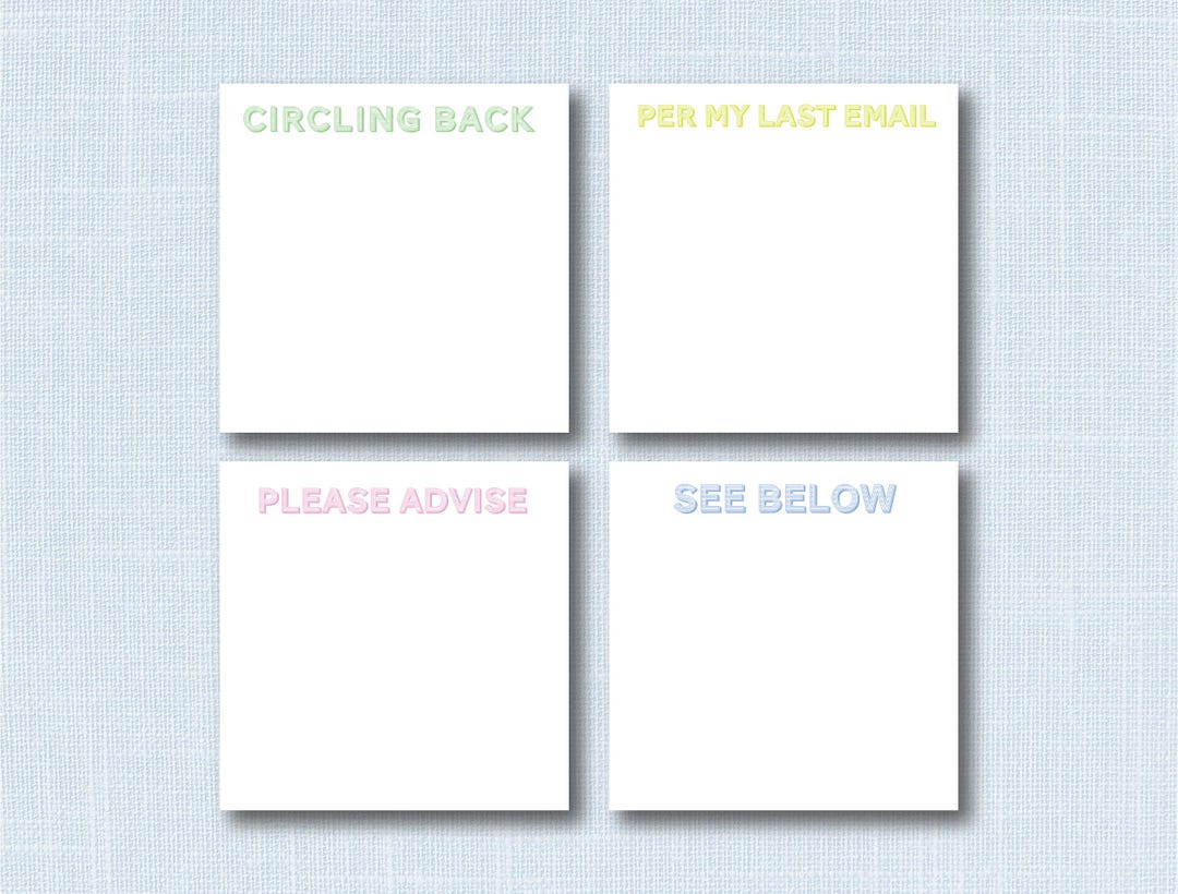 Funny Work Note Pad, Co-worker Gift, Slab Pad, Square Note Pad - Etsy