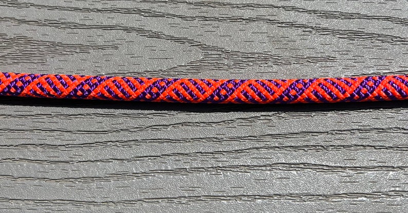 Dog Leash Made from recycled climbing rope Orange/Purple