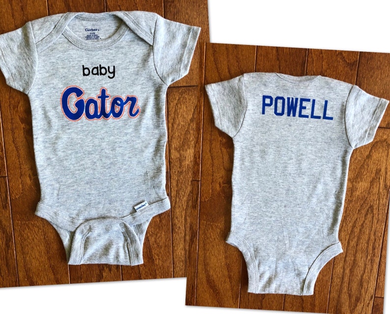 University of Florida Gators UF bodysuit Gator Outfit Custom Florida Gators Gator Bodysuit Florida Gator Baby Baby Gator