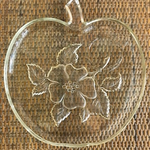Vintage Hazel Atlas Apple Blossom Snack Plate // Vintage Glassware