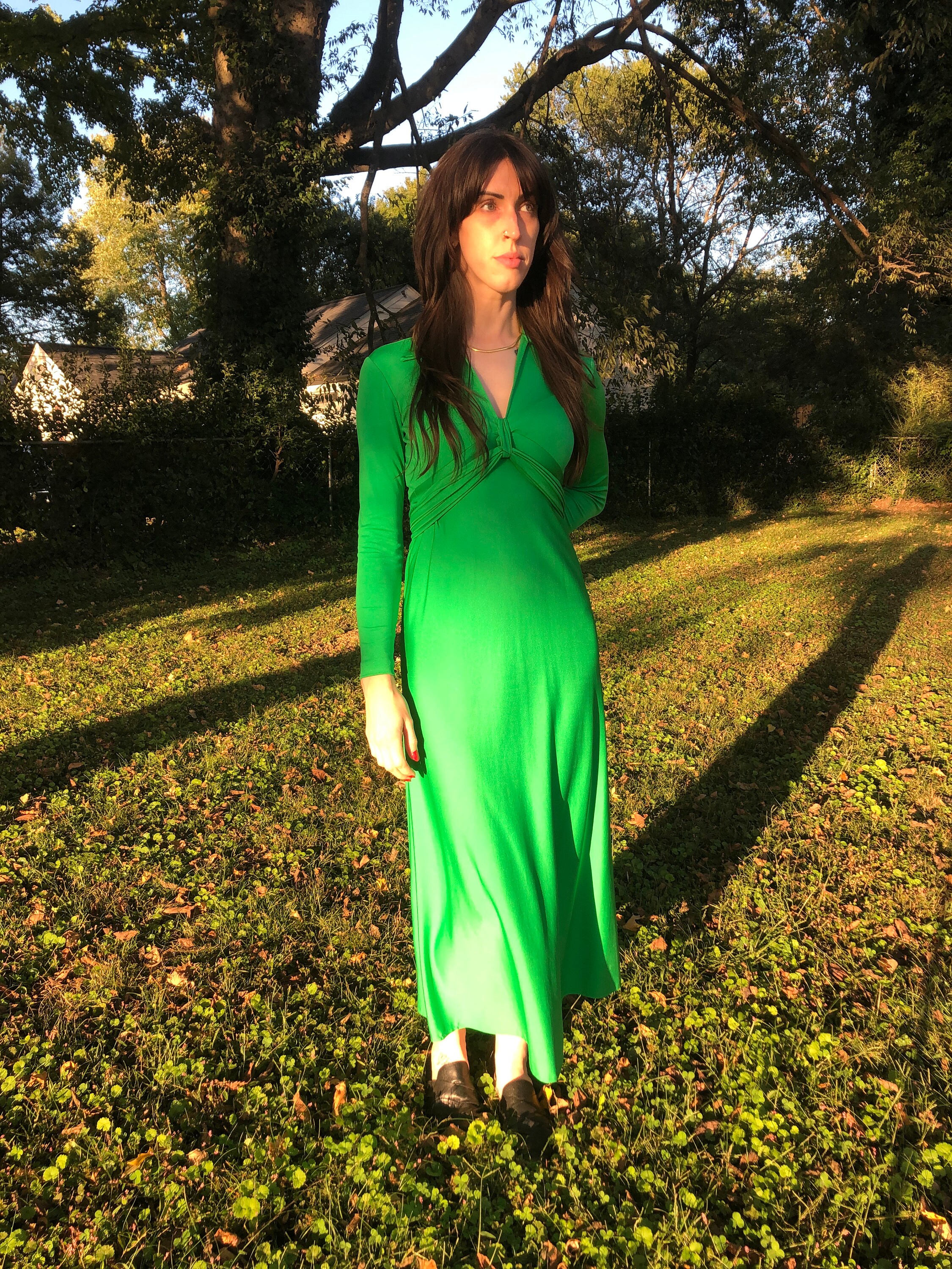 sophie wessex green dress Daria Silk Shirt Dress main image 0