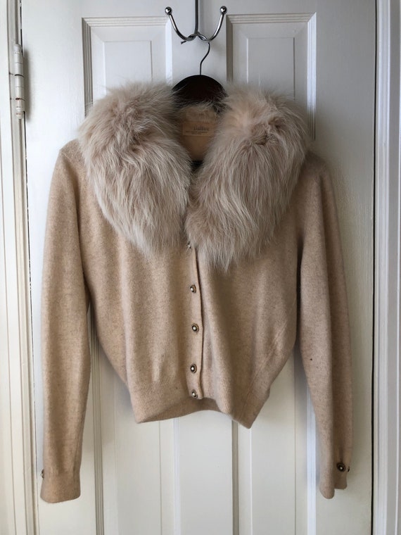 Vintage 1950s Dalton 100% Virgin Cashmere Fur Car… - image 4