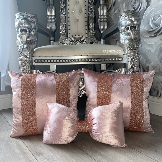 gold crushed velvet cushions