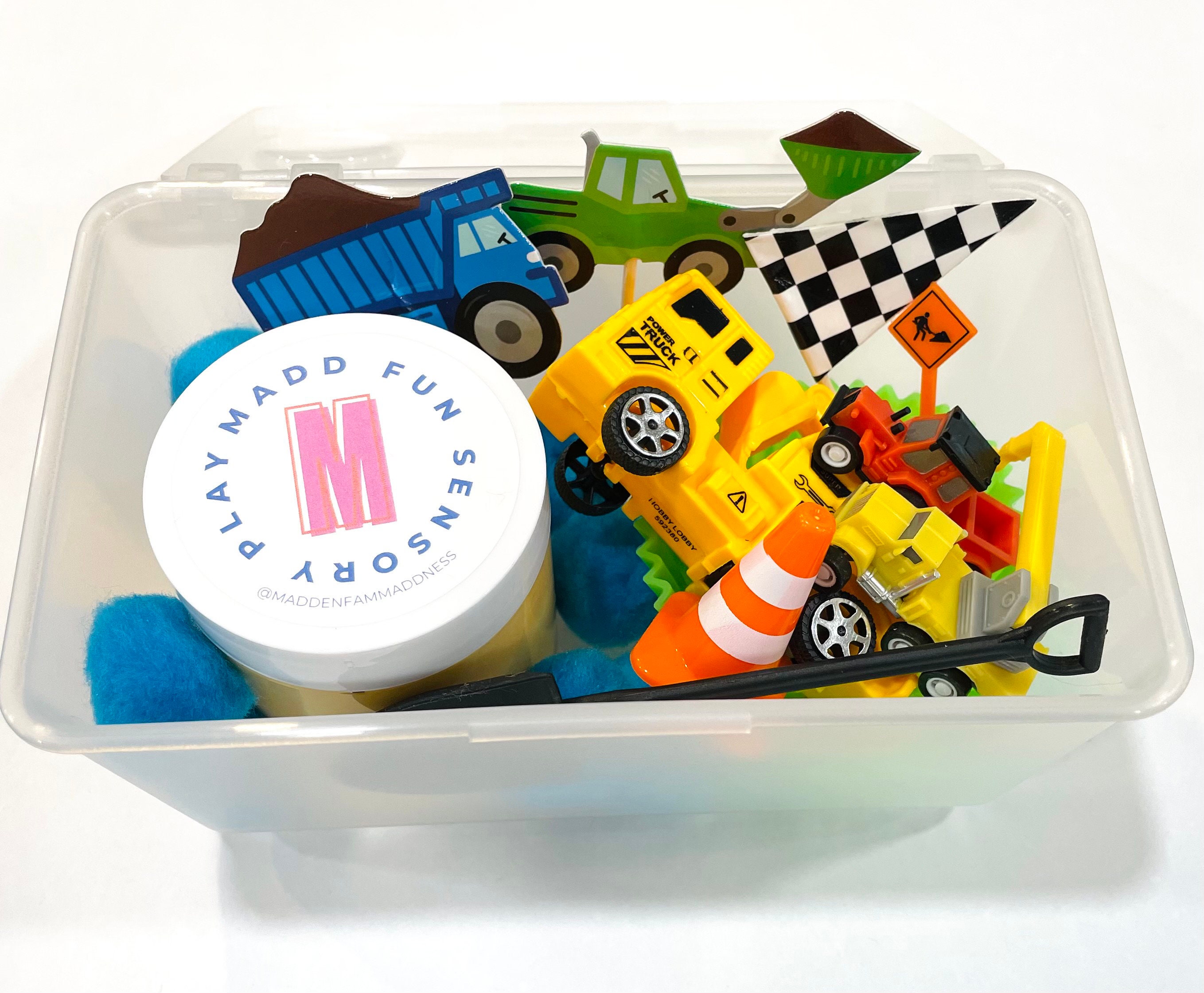 Construction Play Dough Party Favors, Truck Play Doh Sensory Jars, Kids  Birthday Gift, Class Goodie Bags, Homemade Play Dough 