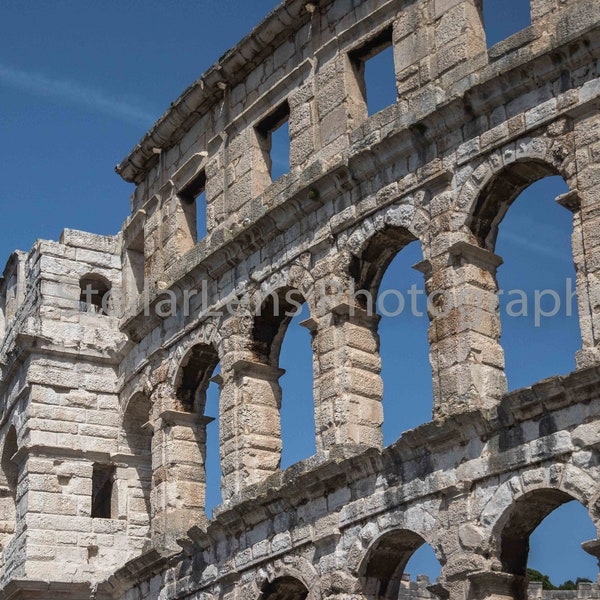 Colosseum Picture - Spartan Canvas - Roman Print - Coliseum Wallpaper - Gladiator Picture - Rome Souvenir - Croatia Arena - Pula Download