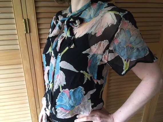 FEBRUARY SALE Authentic vintage 1930s chiffon blou