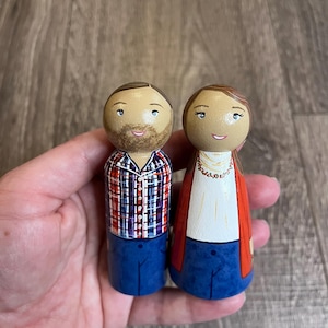 Custom Portrait Peg Dolls, Hand Painted Look Alike Dolls, Personalized Family Dolls, Portrait Doll Gift, Custom Family Portrait