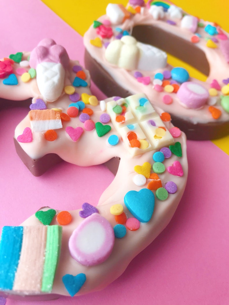 Chocolate numbers edible cake toppers Etsy