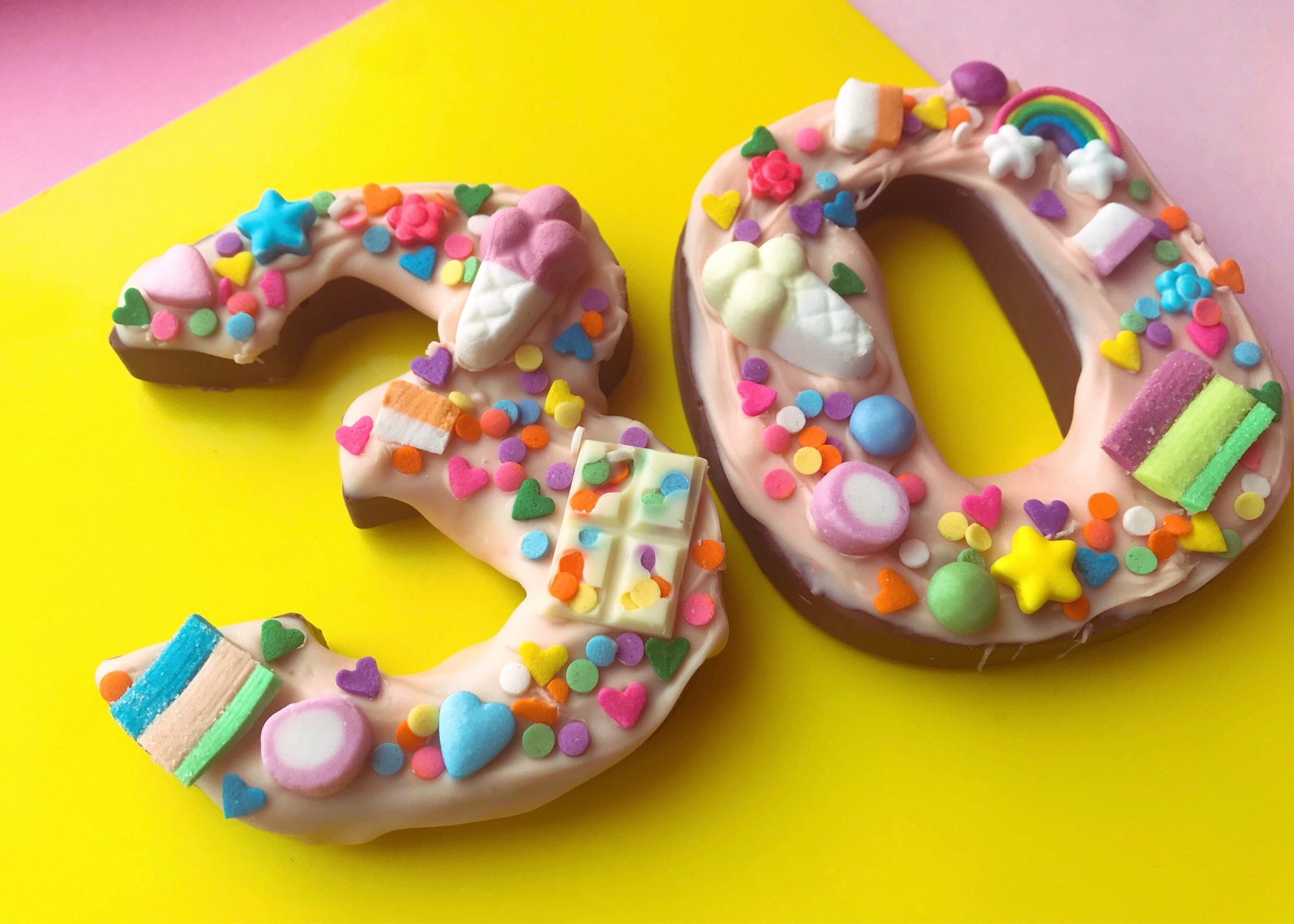 Chocolate Numbers Edible Cake Toppers Etsy