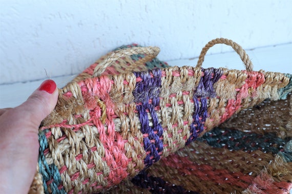 Hemp Knitted Bag , Knitted Summer Bag , Vintage S… - image 6