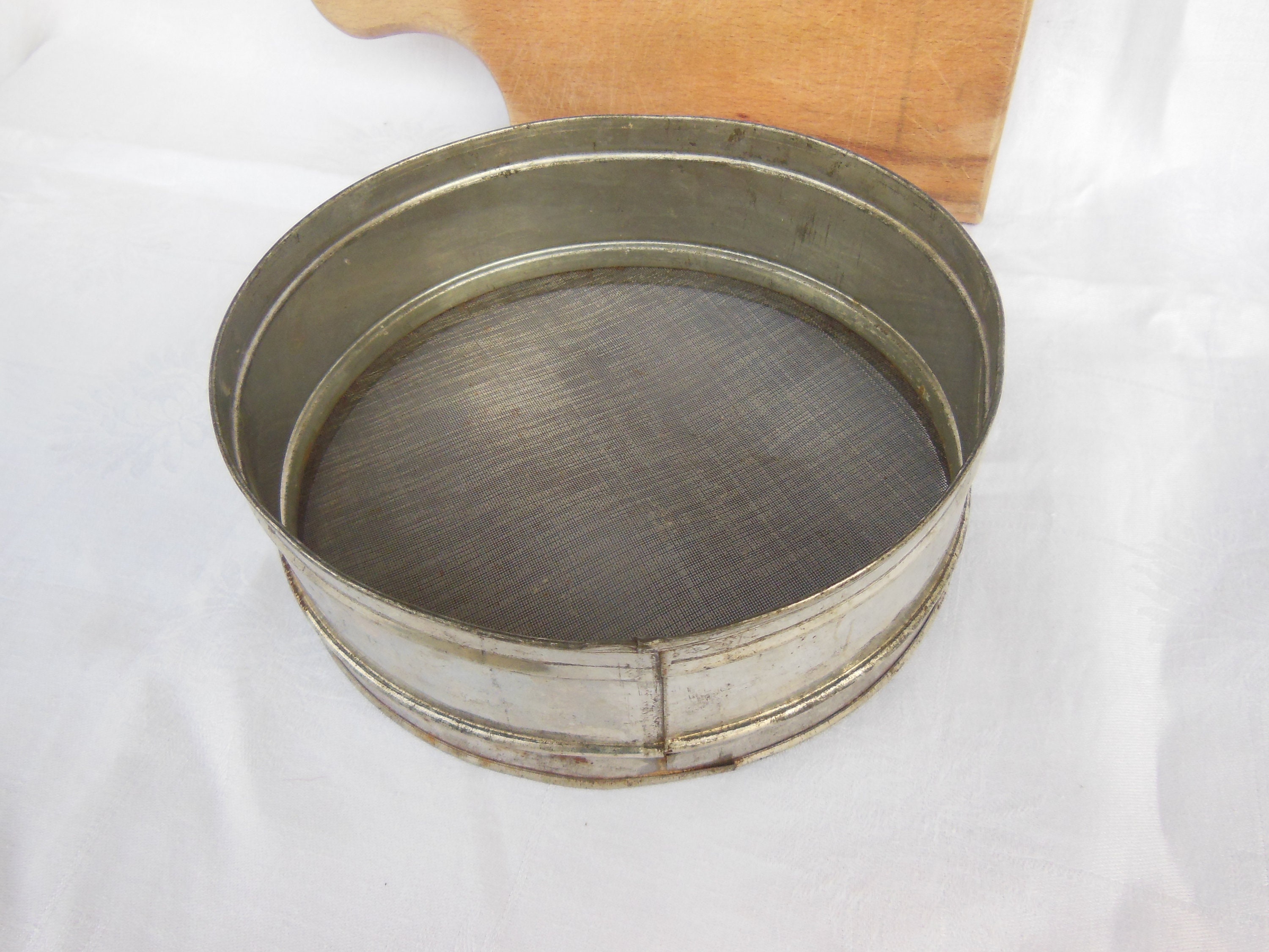 Vintage Sieve , Rustic Kitchen Decor , Old Rusty Metal Sieve Etsy