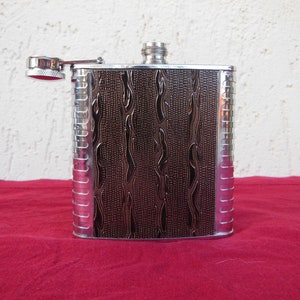 Stainless Alcohol Bottle, Whiskey Bottle, Vodka Bottle, Vintage 7oz Stainless Steel Flask