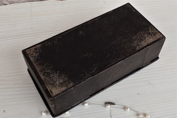 Vintage  Jewelry Leather Box , Antique Box,  Jewe… - image 7